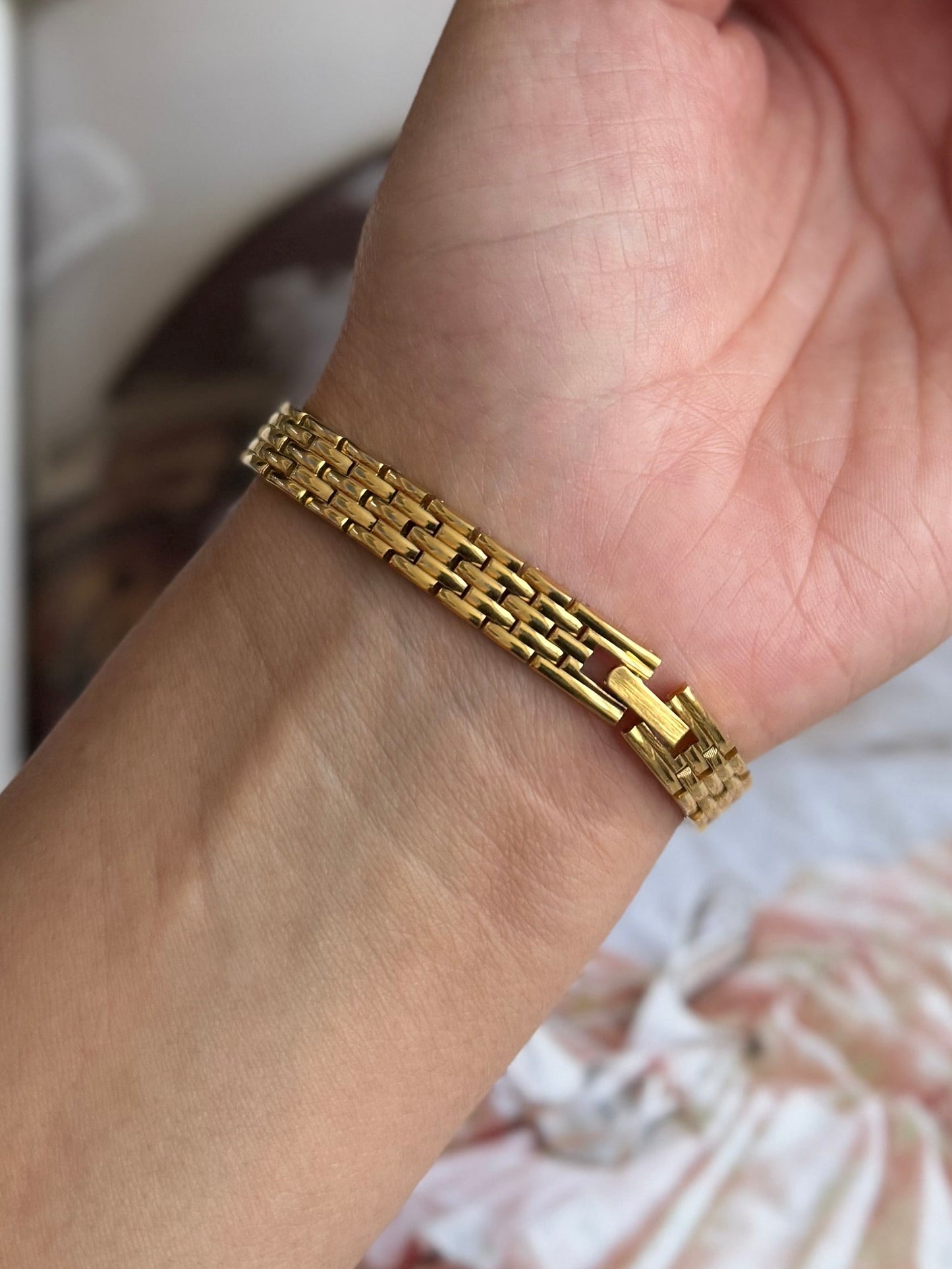 1990’s Ruby and Diamond Bezel Deauville Gold Watch