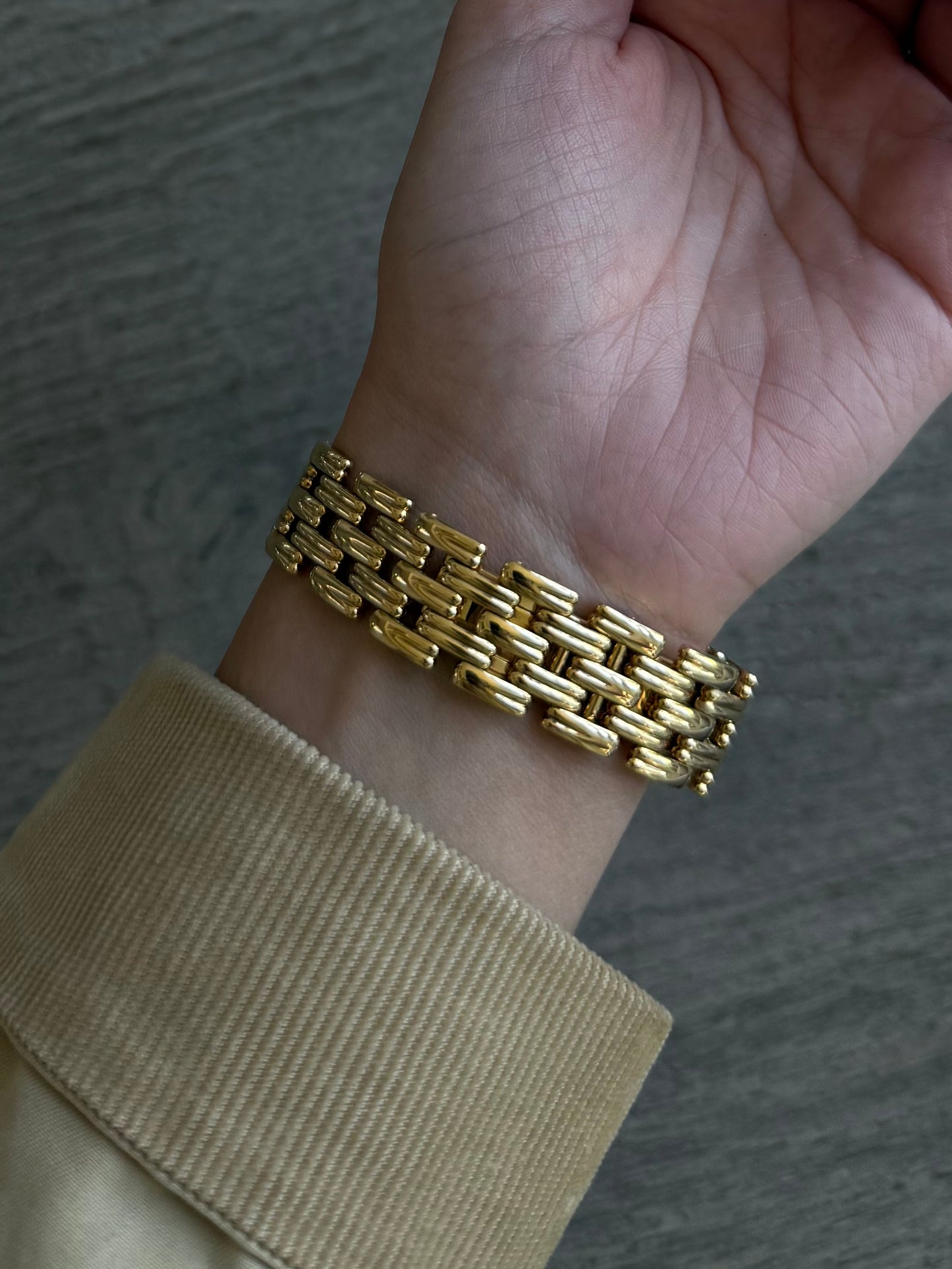 Authentic 90's Christian Dior 18k GP Bagheera Watch with Genuine Diamonds (large face)