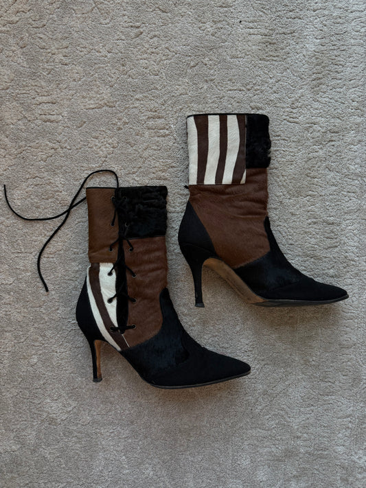 Manolo Blahnik Ponyhair Boots Size 38
