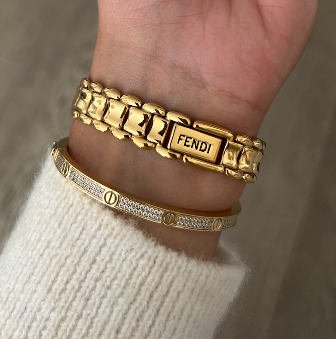 Authentic Fendi 18k Gold Orologi Watch