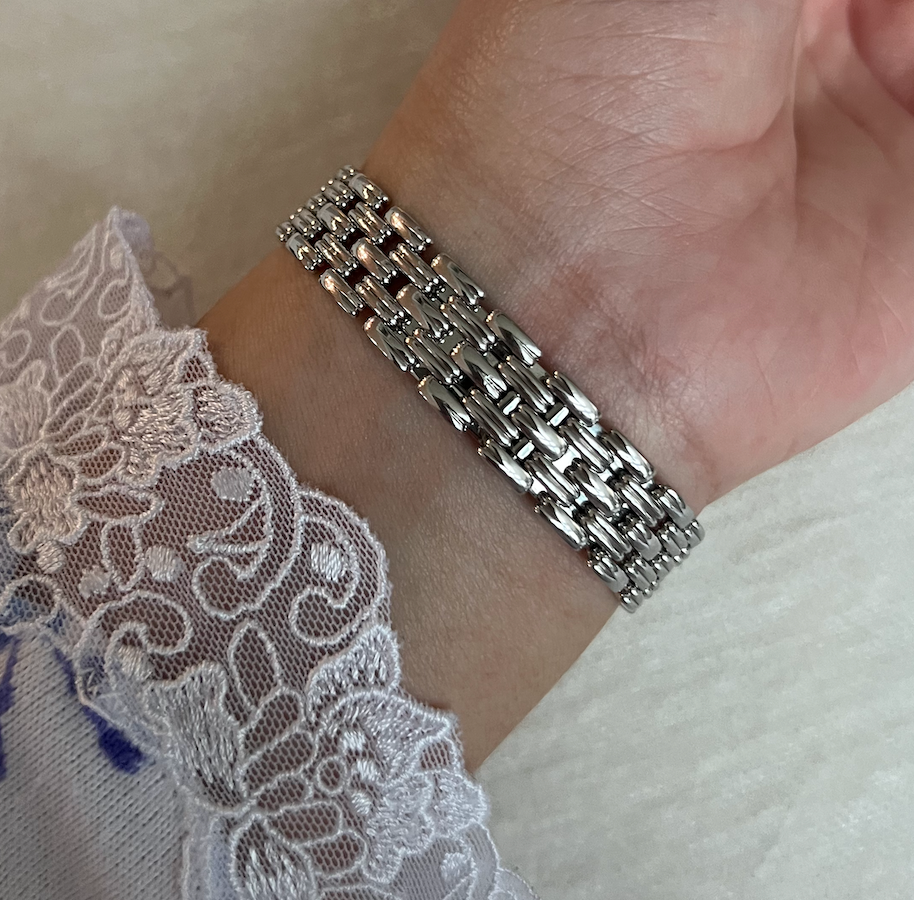 Authentic 90's Christian Dior Bagheera Silver Watch with Genuine Diamonds