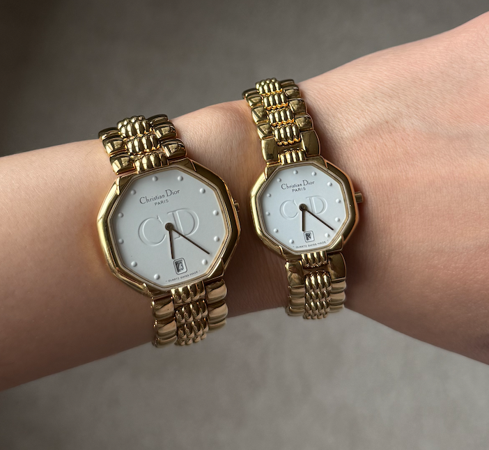 Authentic Christian Dior 1990's Model Depose His & Hers Watch