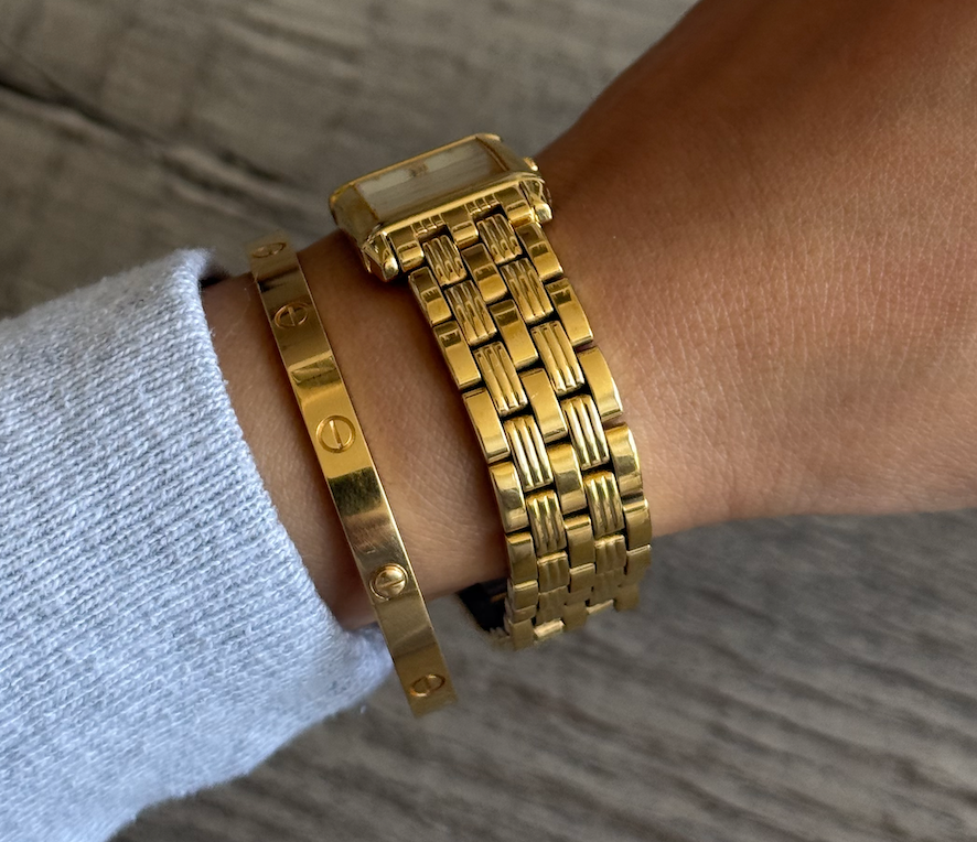 Rectangle Face Gold Toned Festina Watch