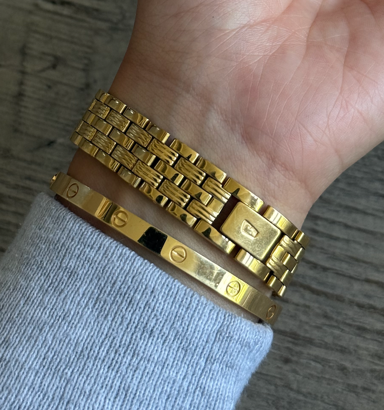 Rectangle Face Gold Toned Festina Watch