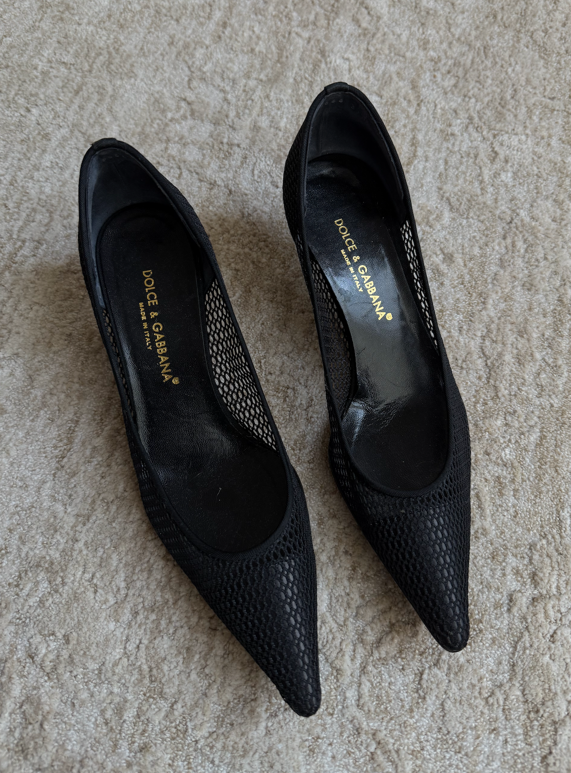 Dolce & Gabanna Mesh Pointed Toe Pumps Size 7