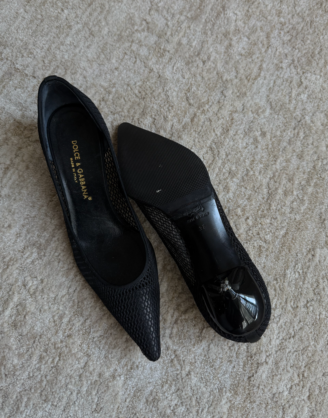 Dolce & Gabanna Mesh Pointed Toe Pumps Size 7