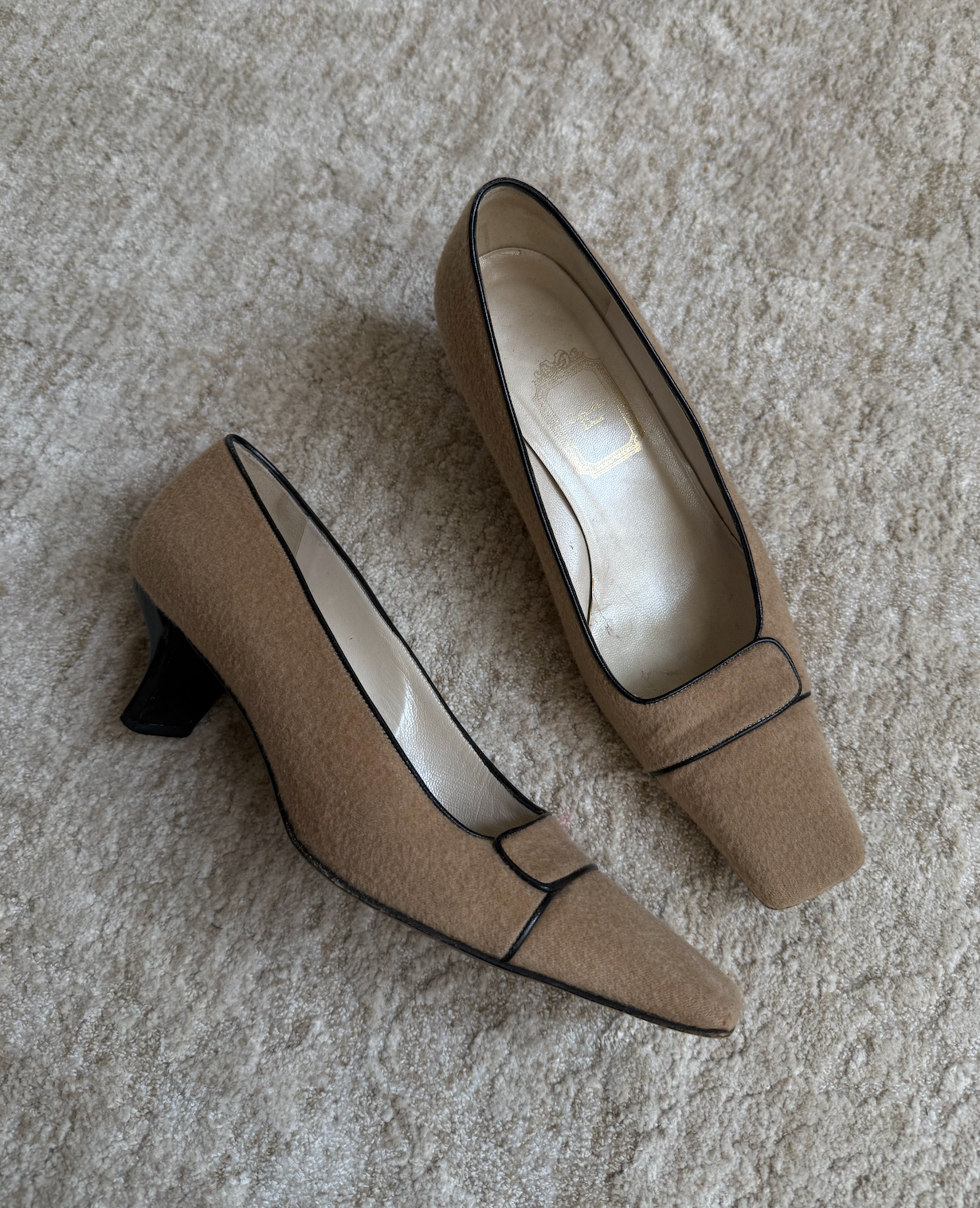 Christian Dior 90's Wool Kitten Heels Size 8