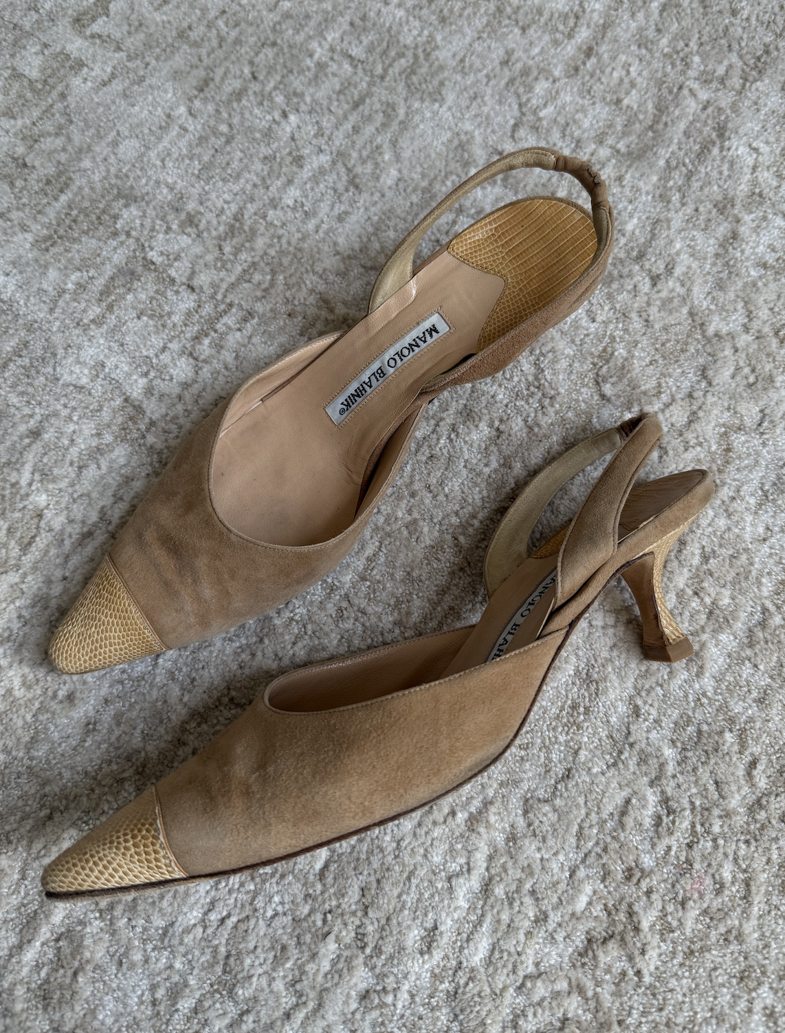 Manolo Blahnik Suede Mules Size 38