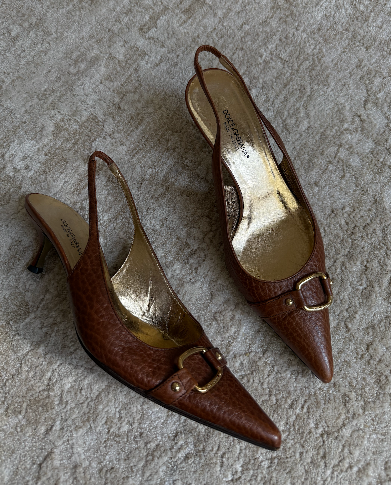Dolce & Gabana Slingback Kitten Heels Size 36.5