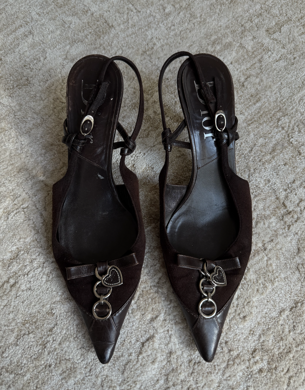 Christian Dior Suede Slingback Pumps Size 39 IT