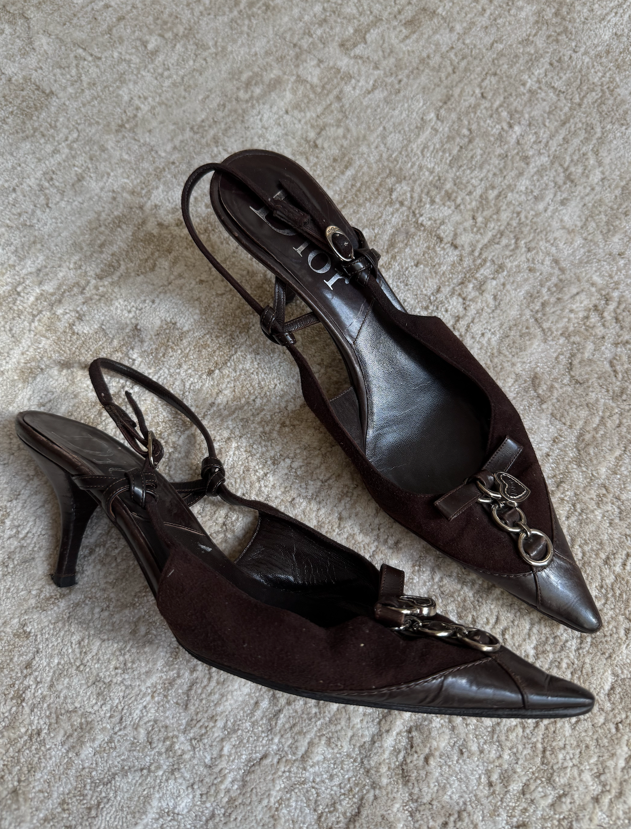 Christian Dior Suede Slingback Pumps Size 39 IT