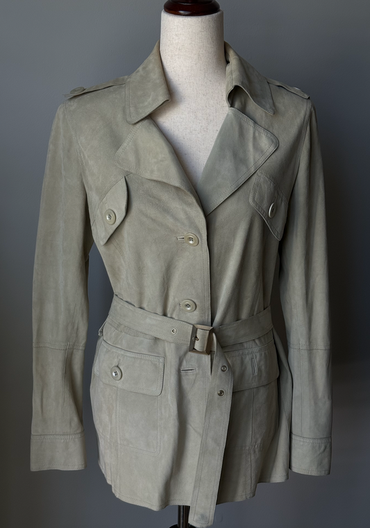 St John Vintage Suede Jacket with Belt