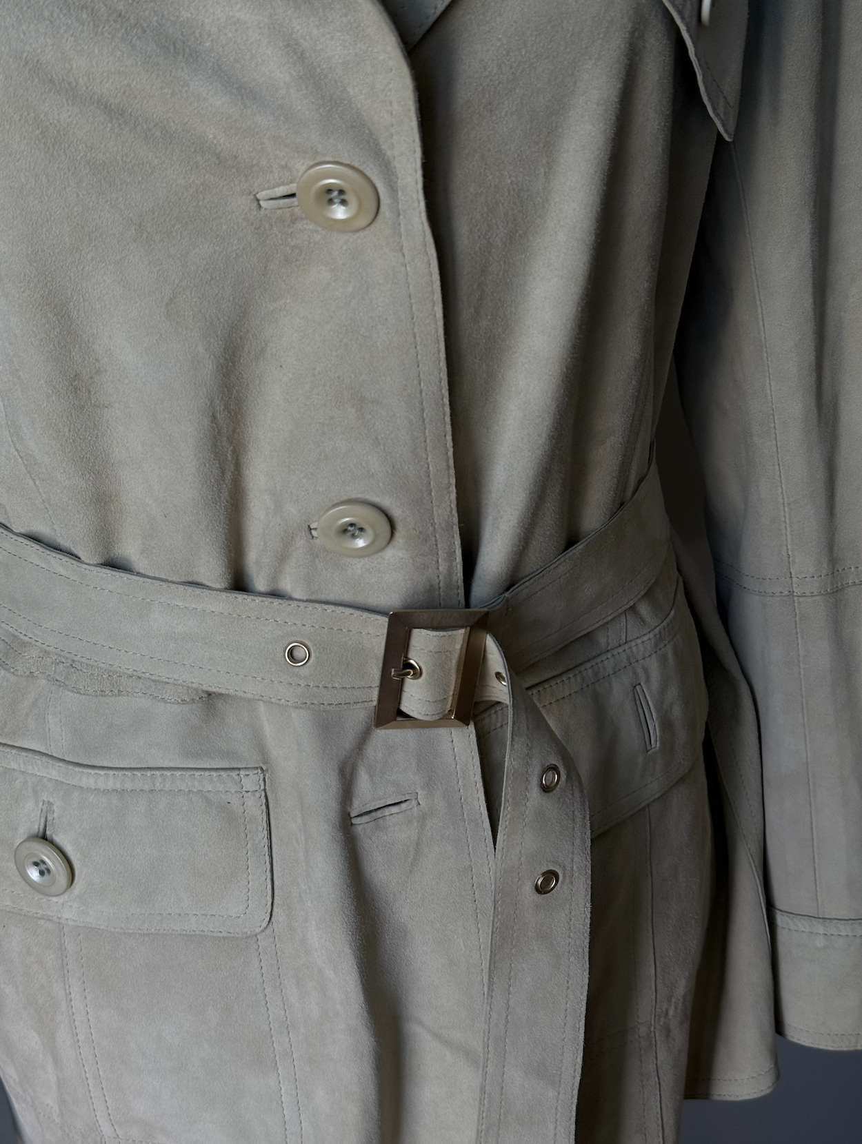 St John Vintage Suede Jacket with Belt