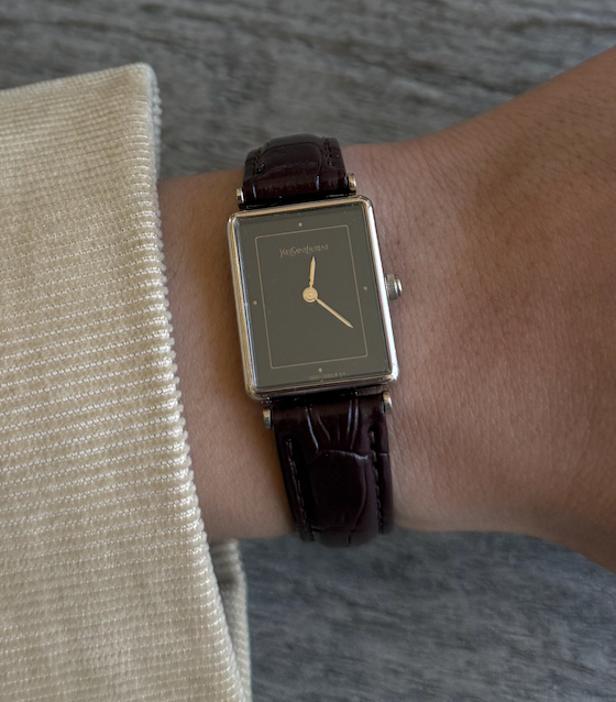 Authentic YSL Brown Leather Watch