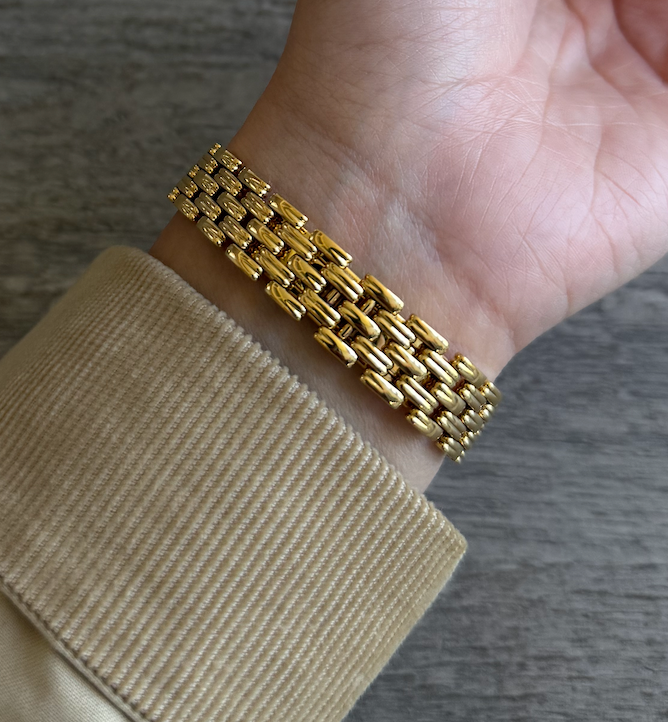 Authentic 90's Christian Dior 18k GP Bagheera Watch with Genuine Diamonds (small face)
