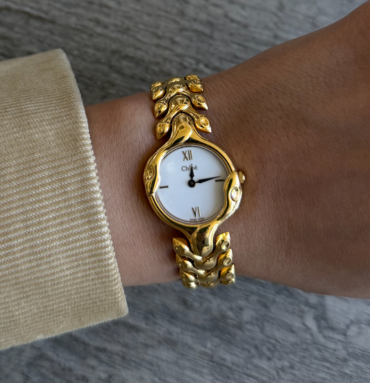 Authentic 1996 Vintage Chloé Gold Watch