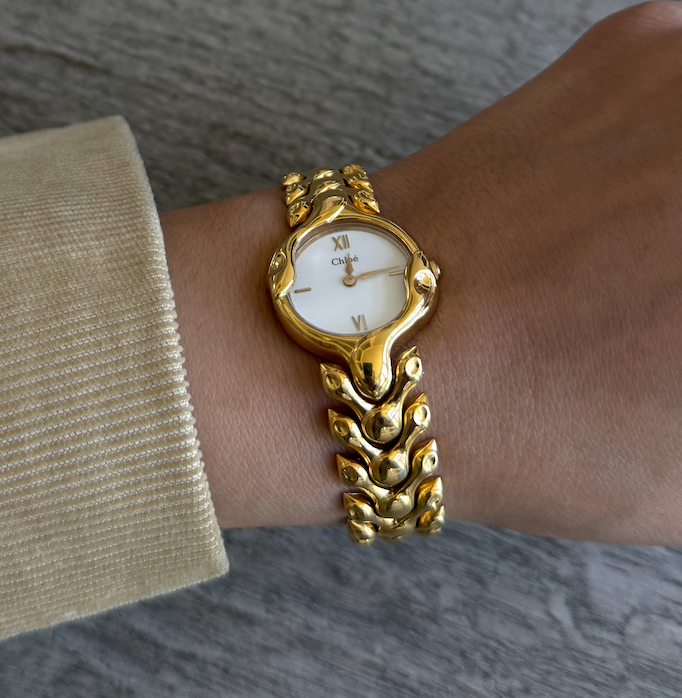 Authentic 1996 Vintage Chloé Gold Watch