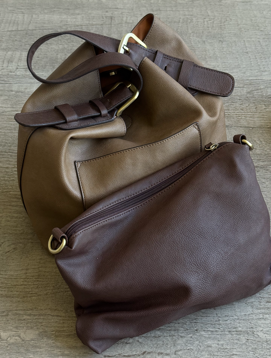 Vintage Leather Purse with Matching Pouch