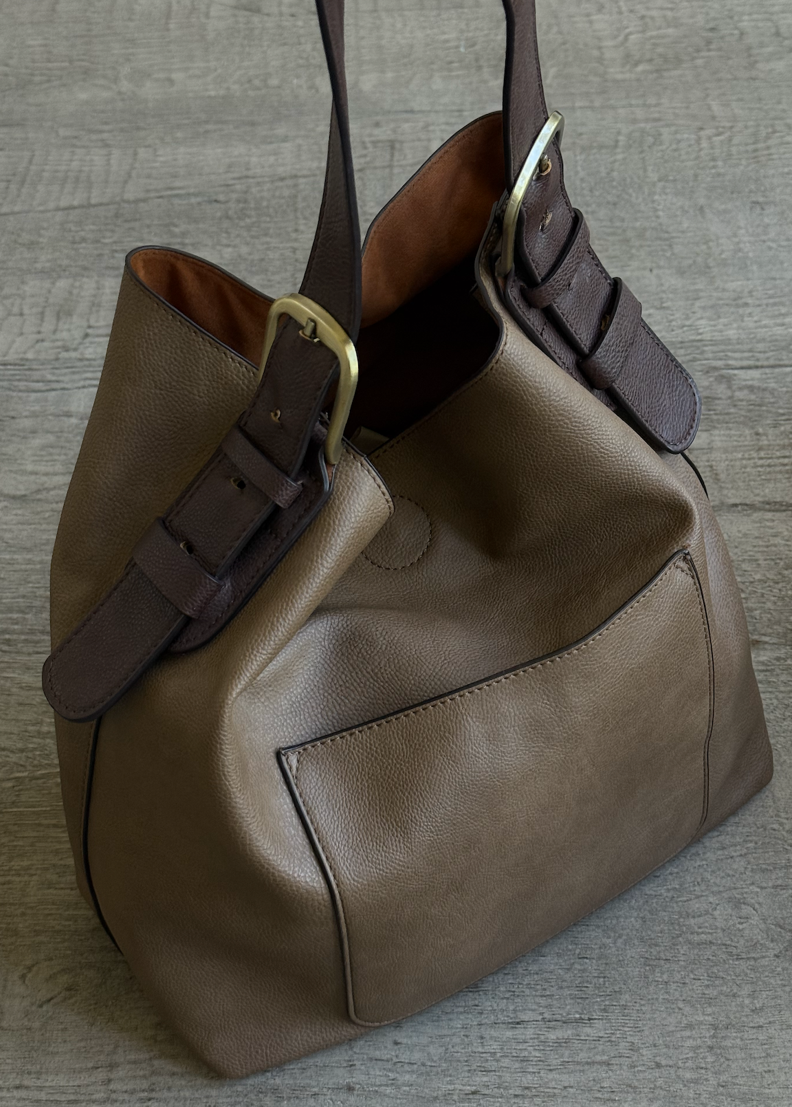 Vintage Leather Purse with Matching Pouch