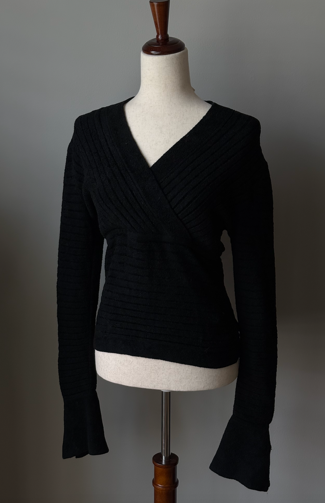 2000's Black Chanel V-neck Sweater