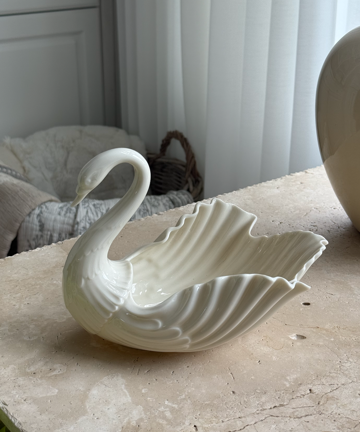 Vintage Lenox Swan Porcelain Trinket