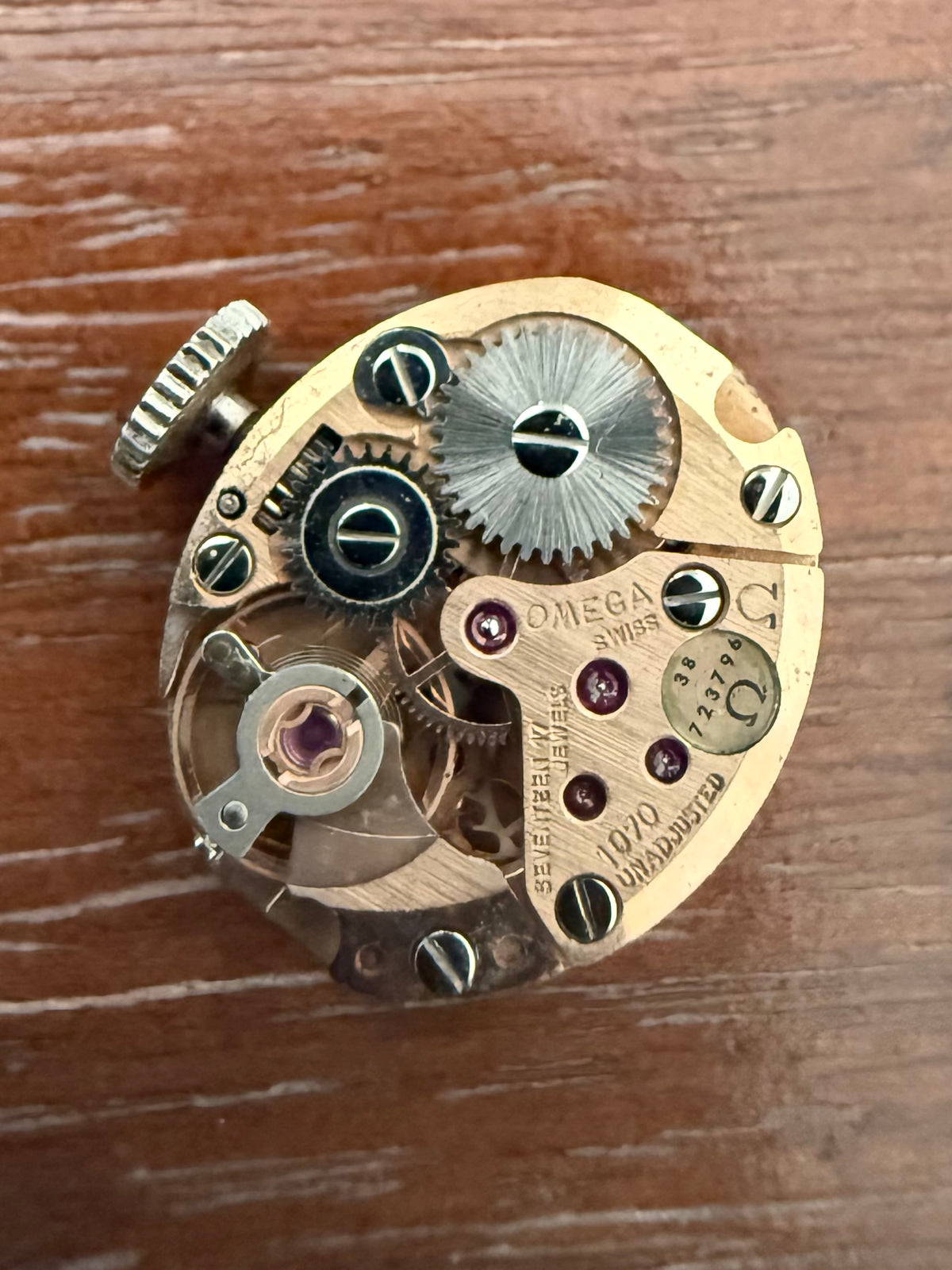 1970's Omega 14k White Gold Watch with Diamond Bezel