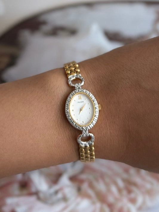 Diamond Bezel Pulsar Watch