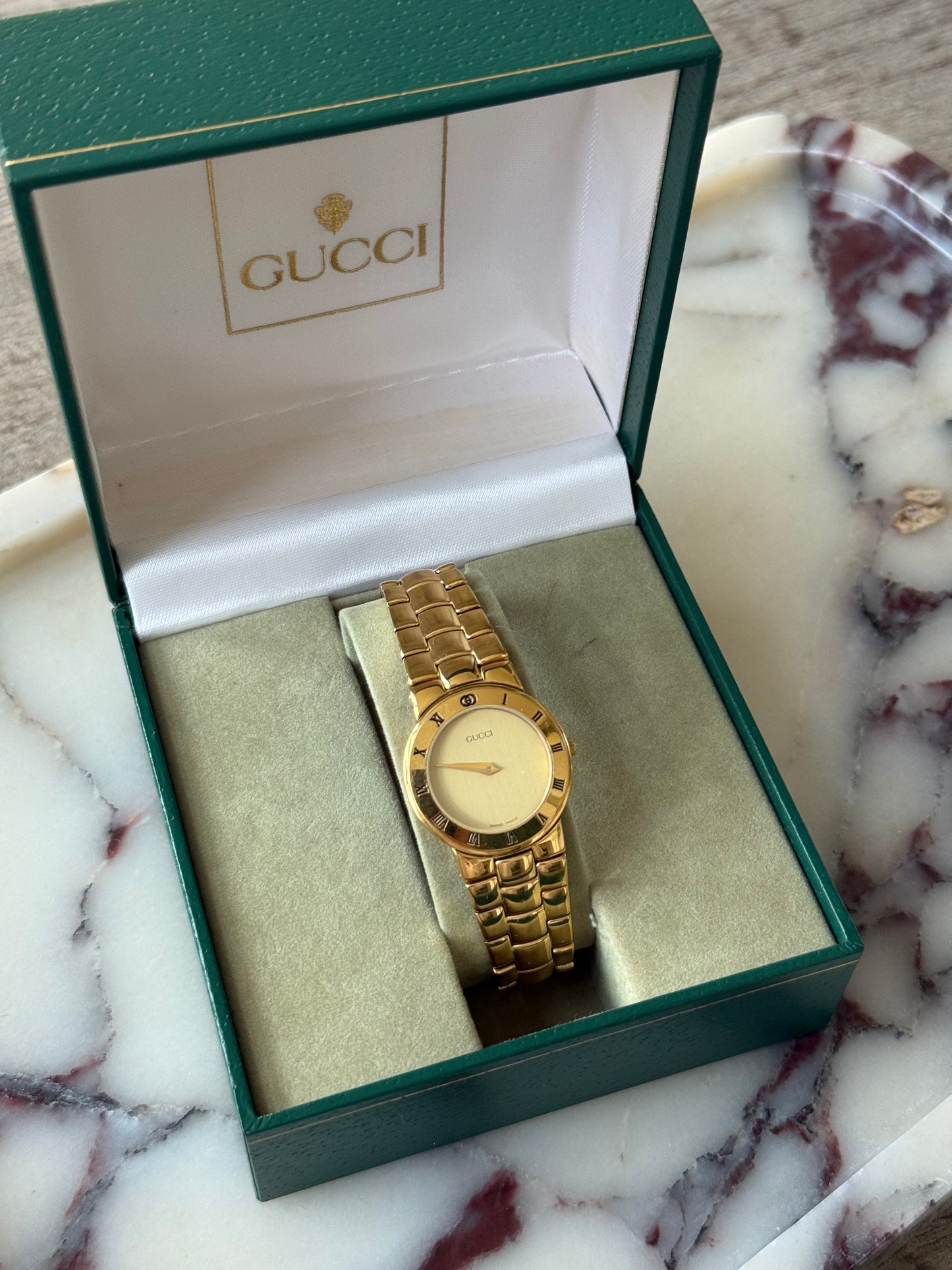 18K Gold Plated Vintage Gucci 3300 Watch