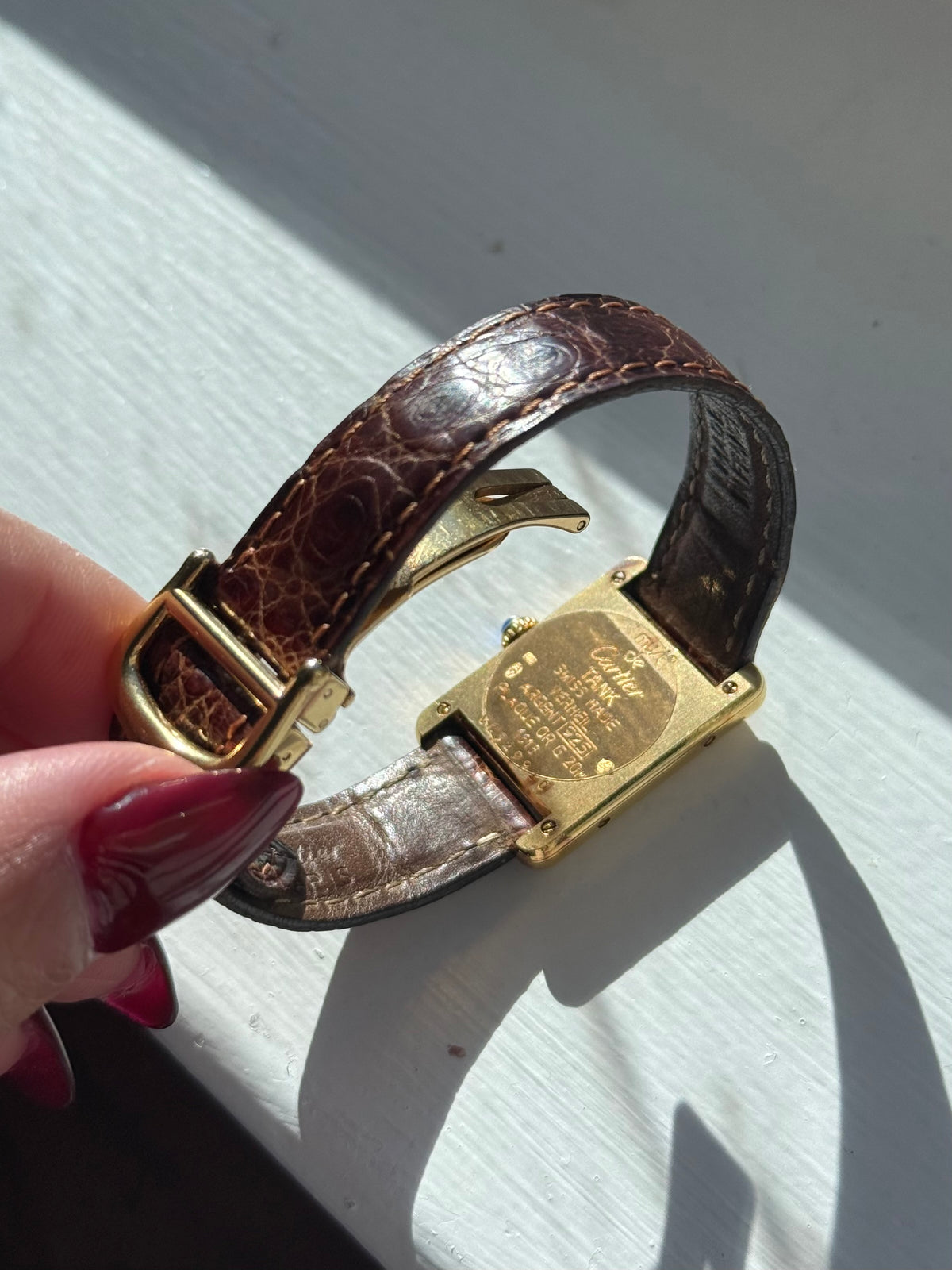 Authentic Cartier Tank Vermeil with Box