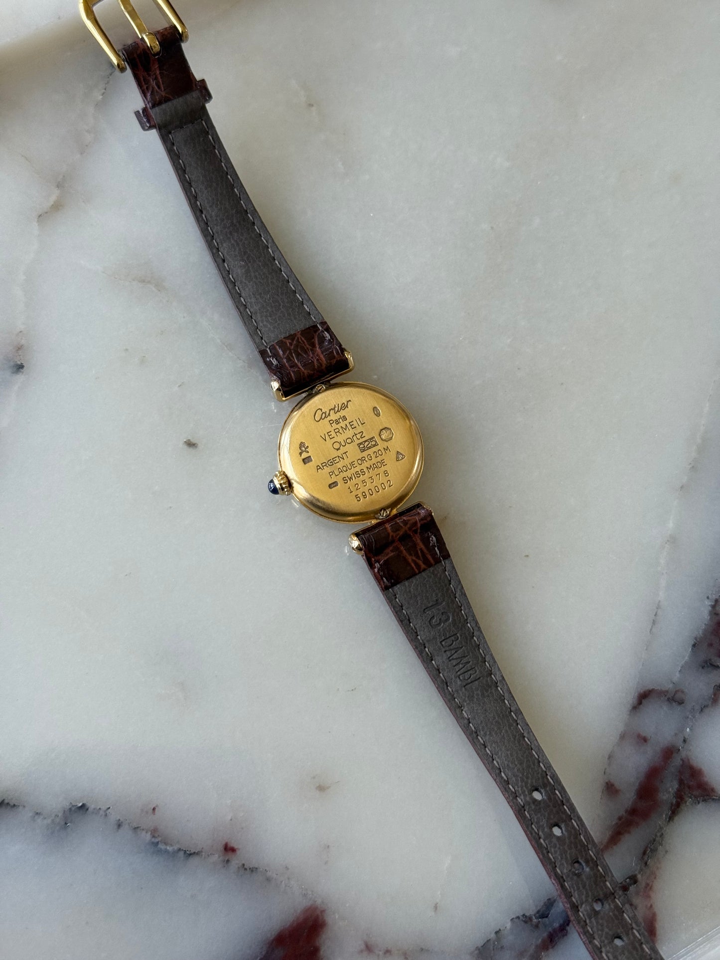 Authentic 18K Gold Vintage Cartier Must de Colisee W/ Box
