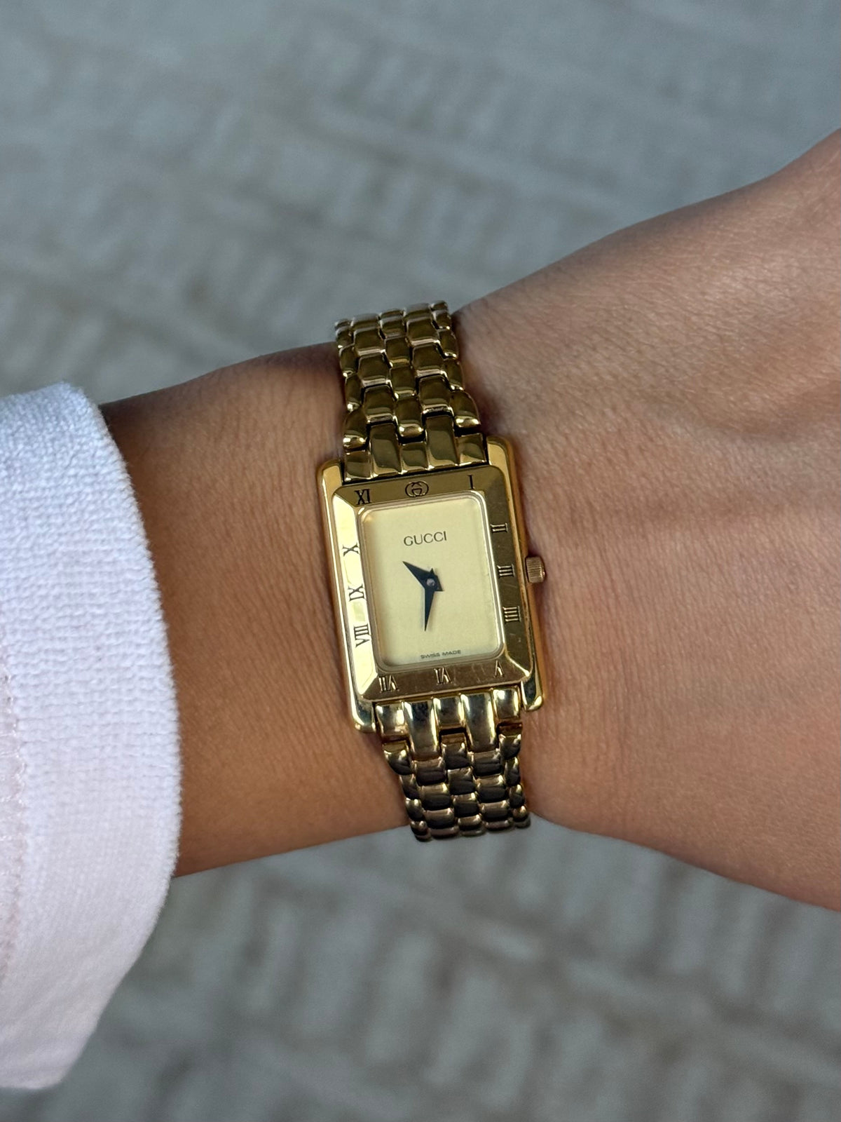 18K Gold Plated Vintage Gucci Watch w/ box