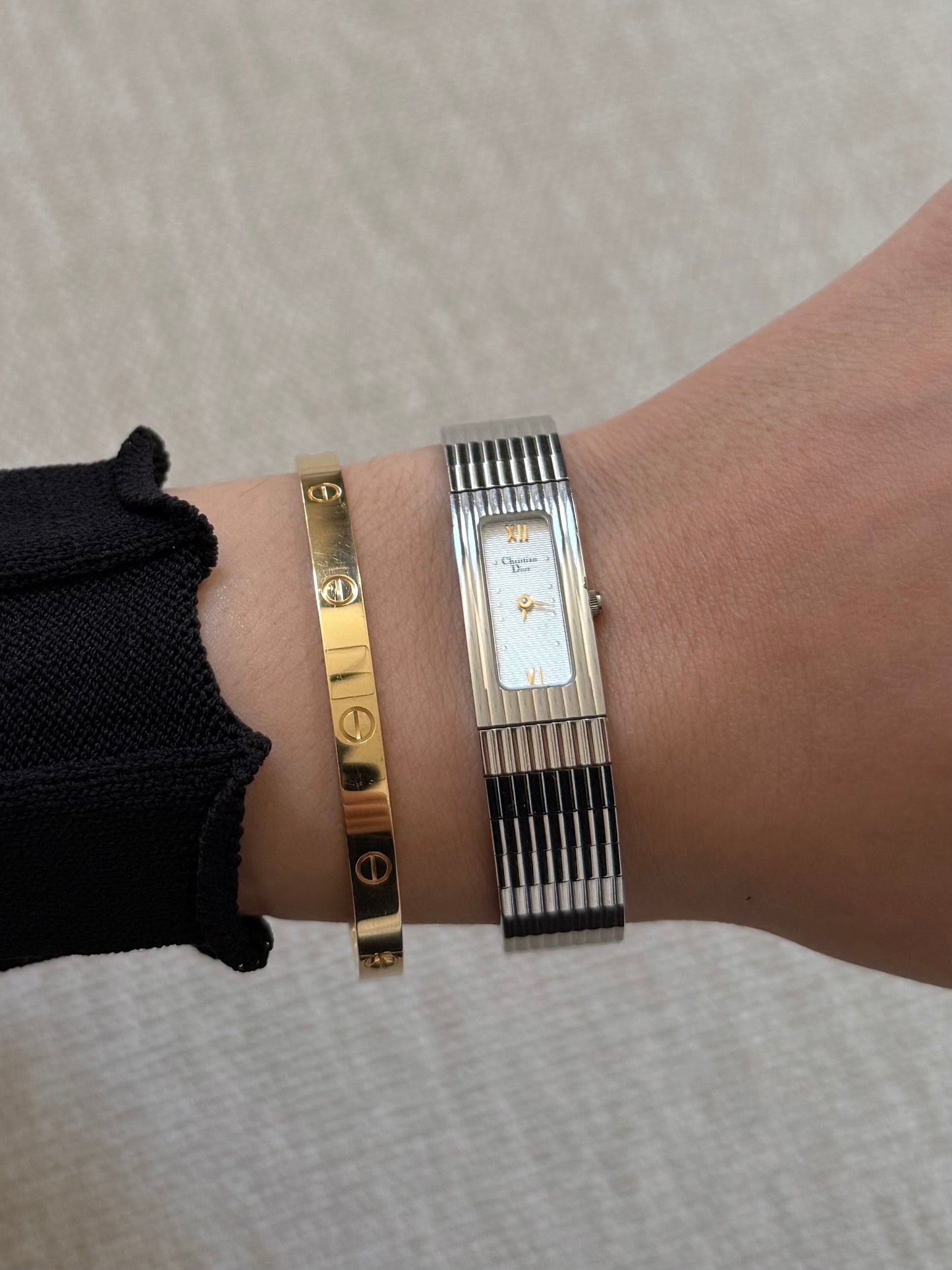 Authentic 90's Christian Dior Slim Silver Watch