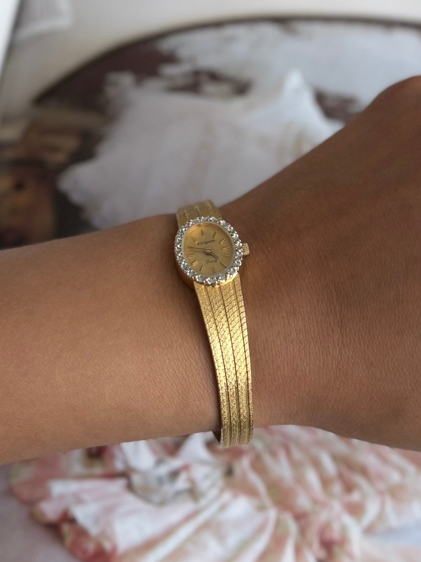 Diamond Bezel Wittnauer Gold Watch
