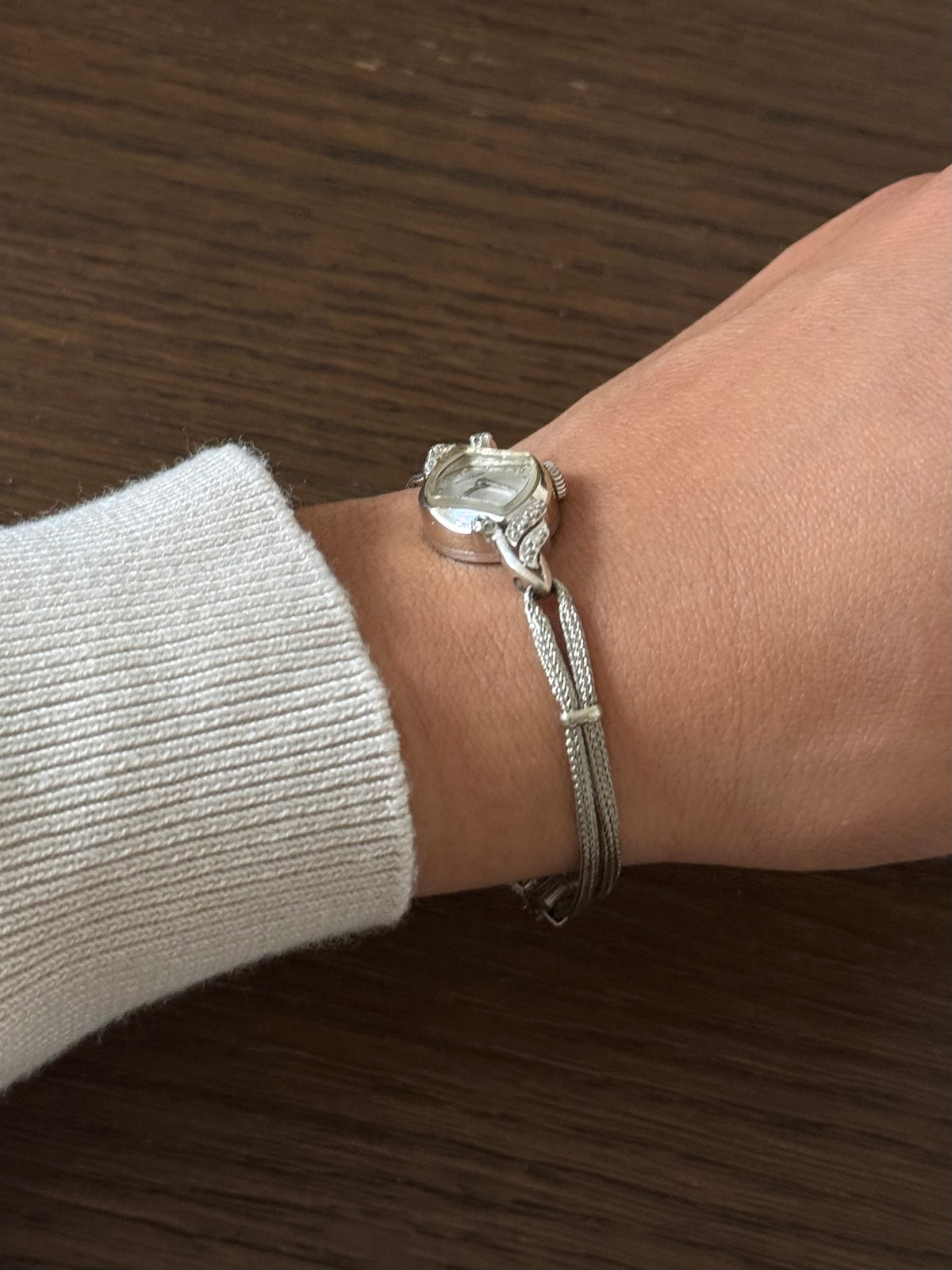 Authentic Vintage 14kt SOLID White Gold Wittnauer Watch