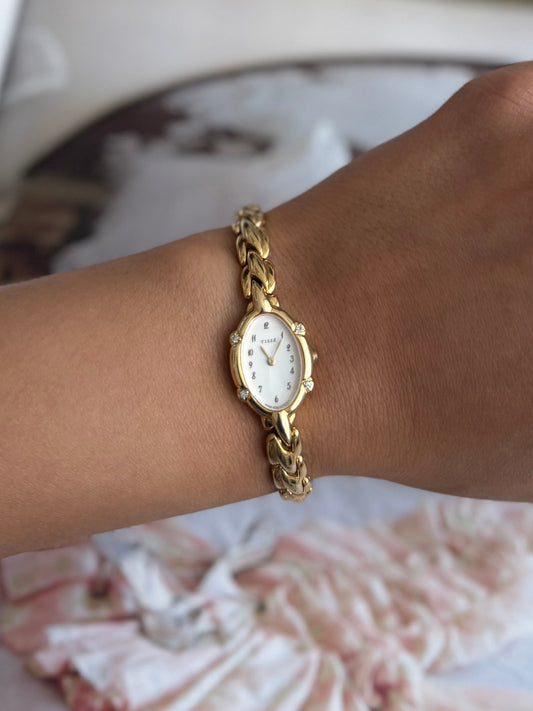 Dainty Seiko Tisse Watch w/ Diamonds