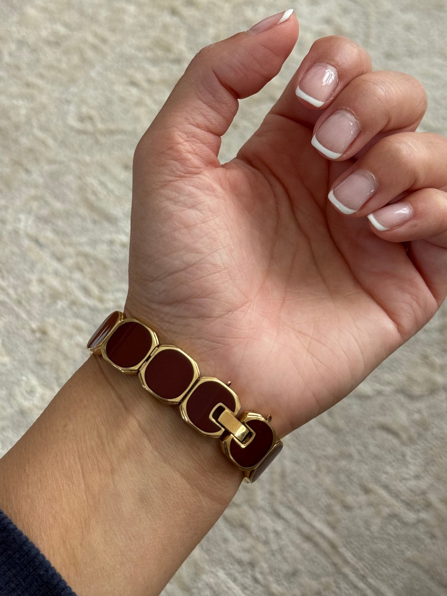 Seiko LaSalle Burgundy Stone Bracelet