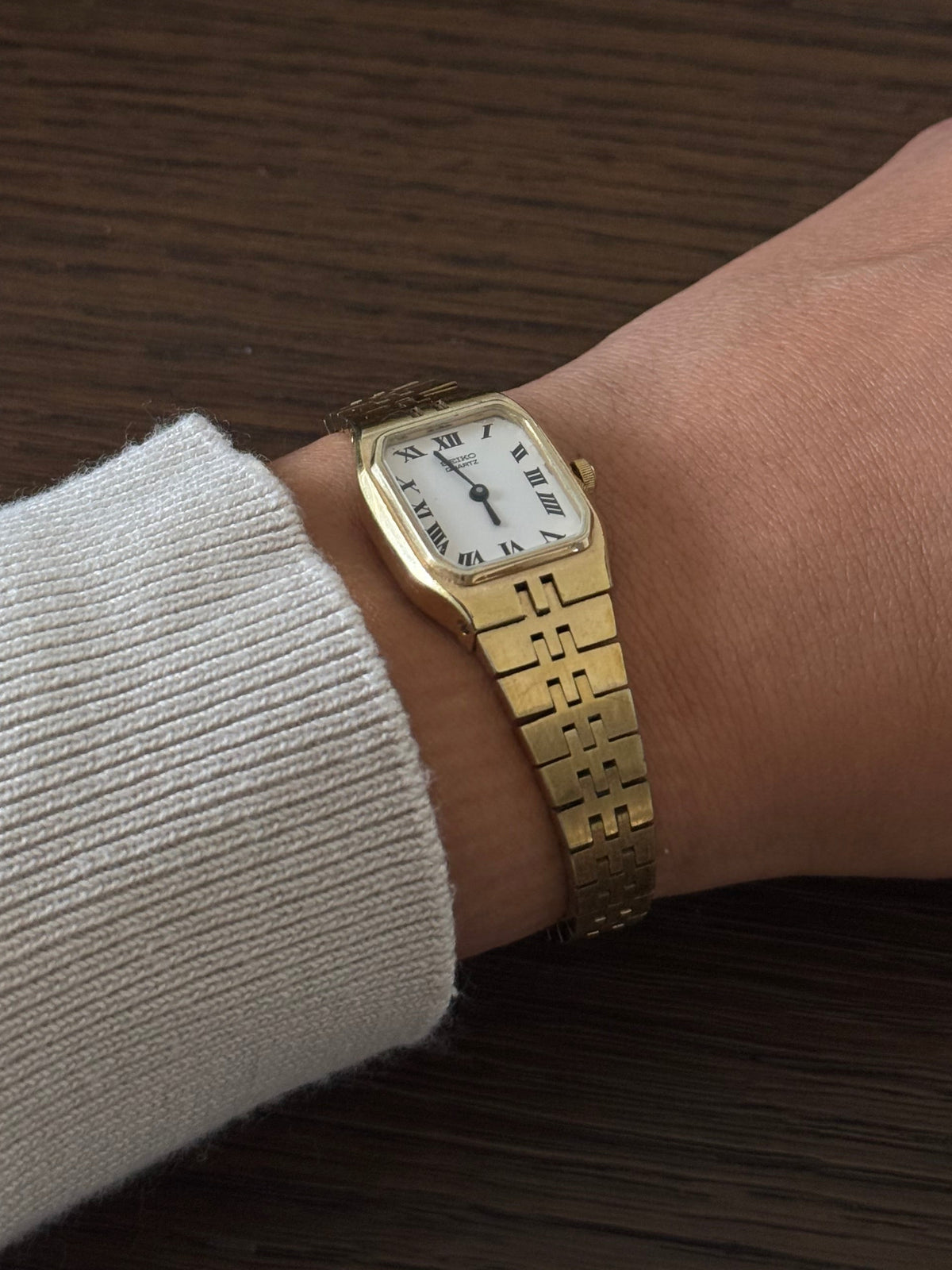Seiko Square Face Gold Tone Watch