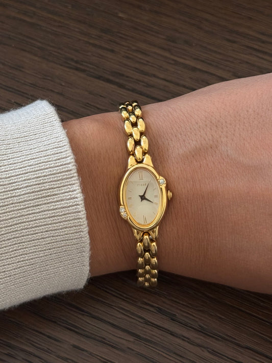 Dainty Seiko Tisse Watch w/ Diamonds (Comes with Original Box)