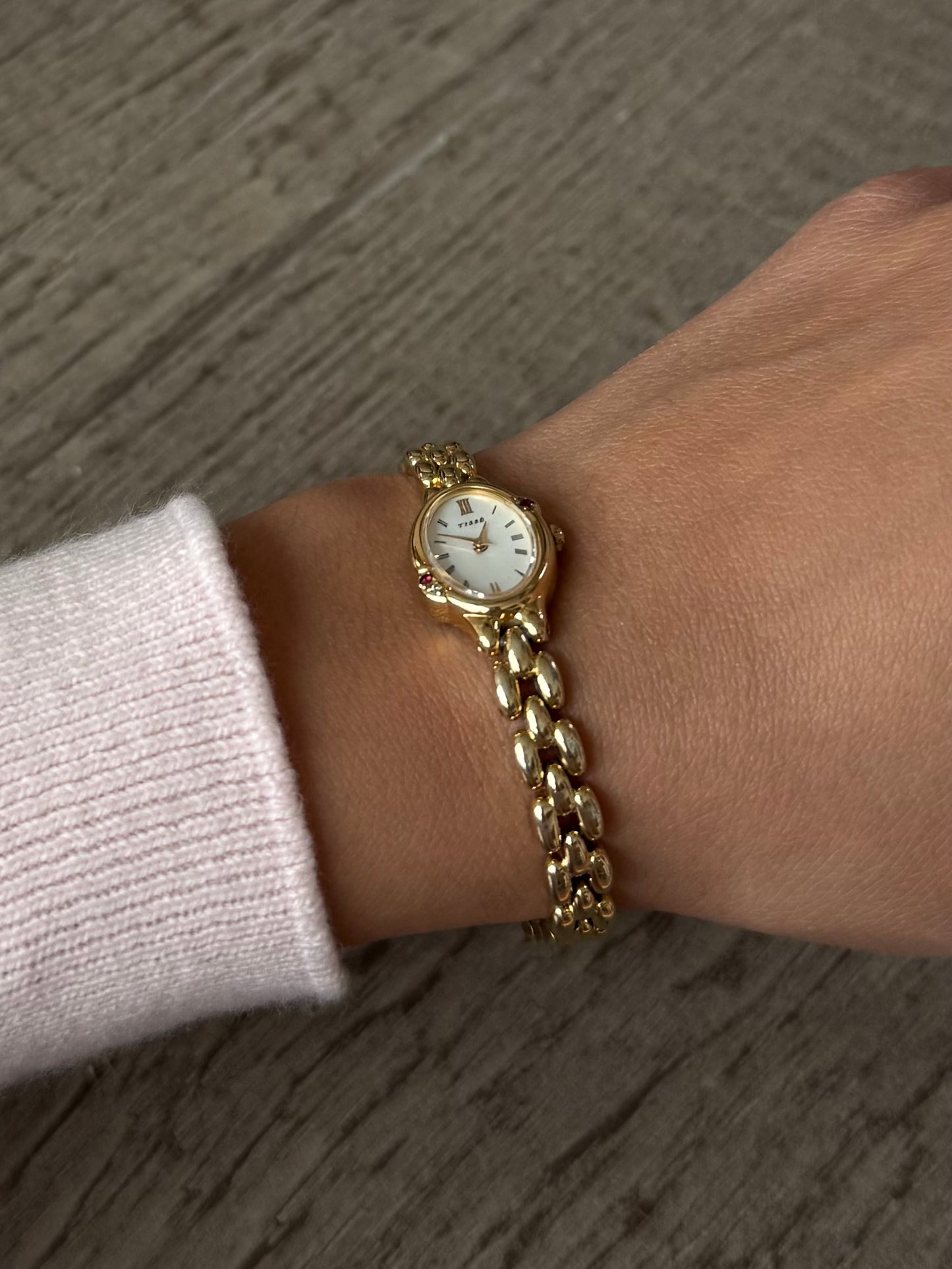 RARE Dainty Seiko Tisse Watch w/ Rubies