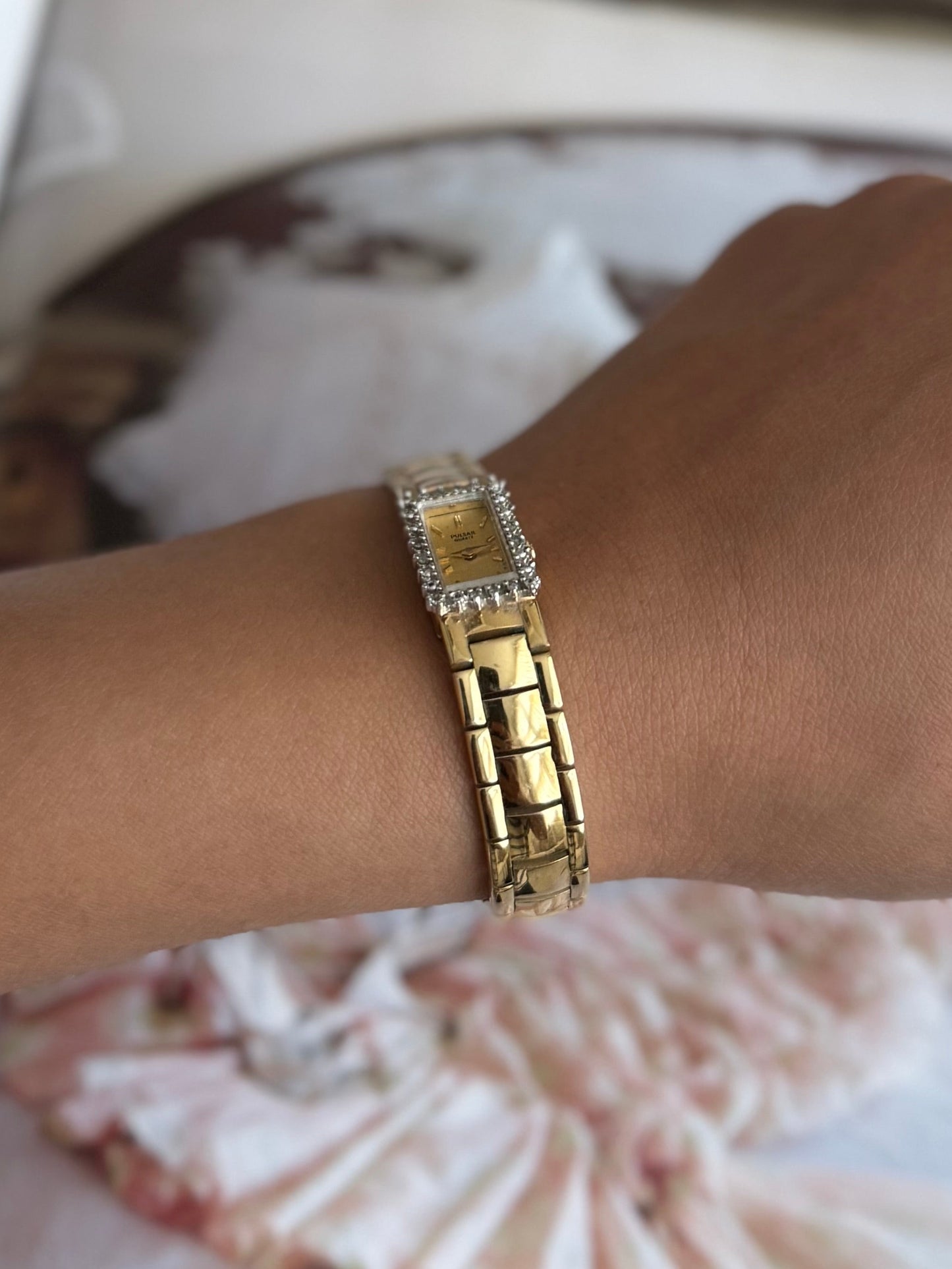 Diamond Bezel Pulsar Watch