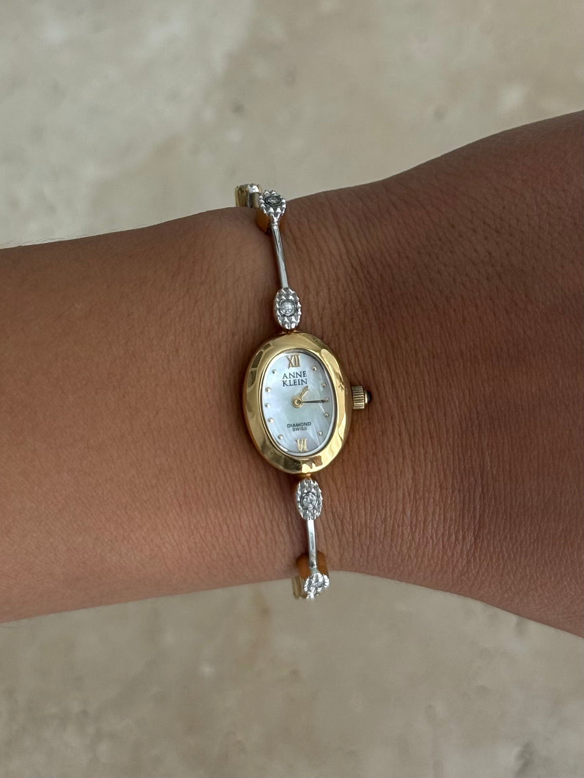 Dainty Anne Klein Diamond Watch