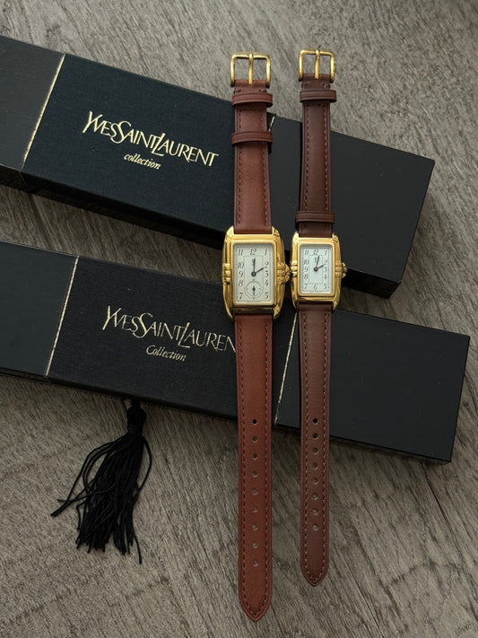 Authentic YSL Two Toned His & Hers Watch SET