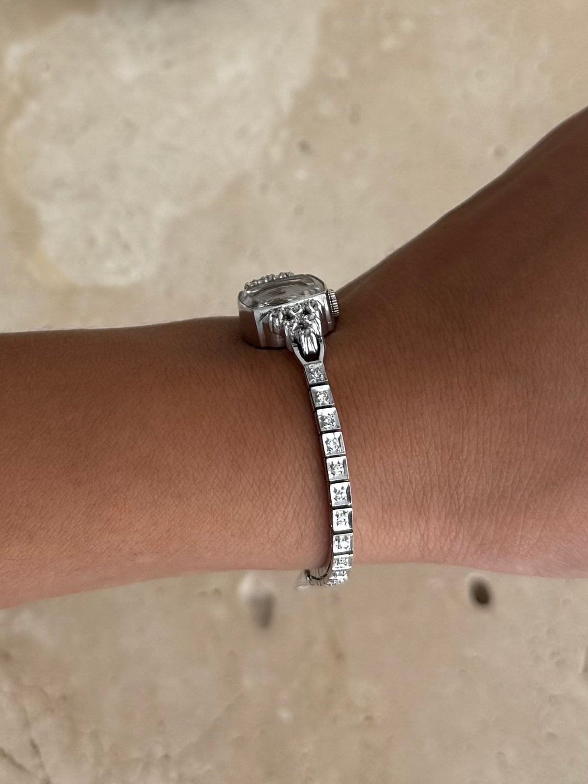 Authentic Rare Vintage Omega Diamond Watch- 14K Solid White Gold