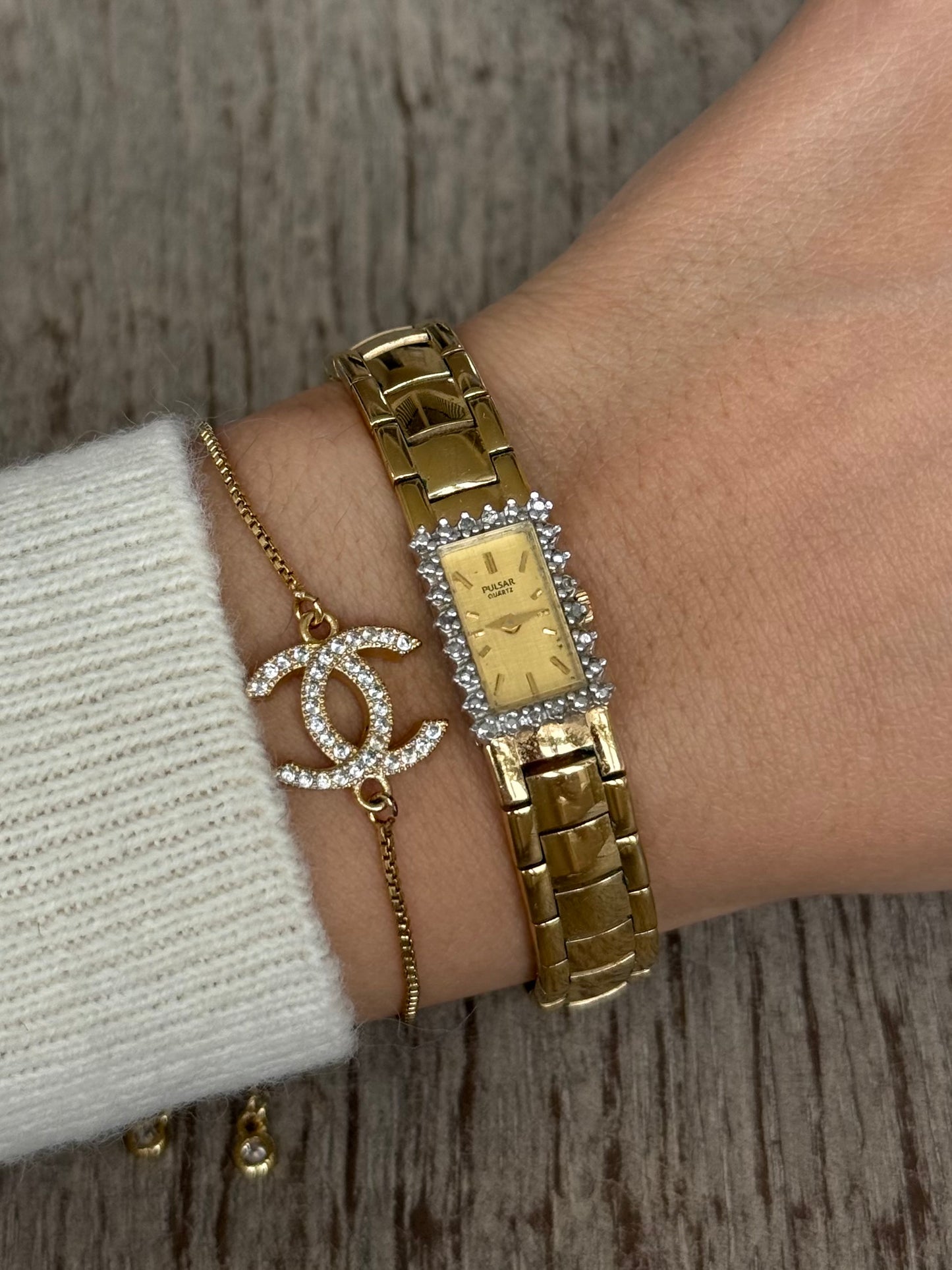 Diamond Bezel Pulsar Watch