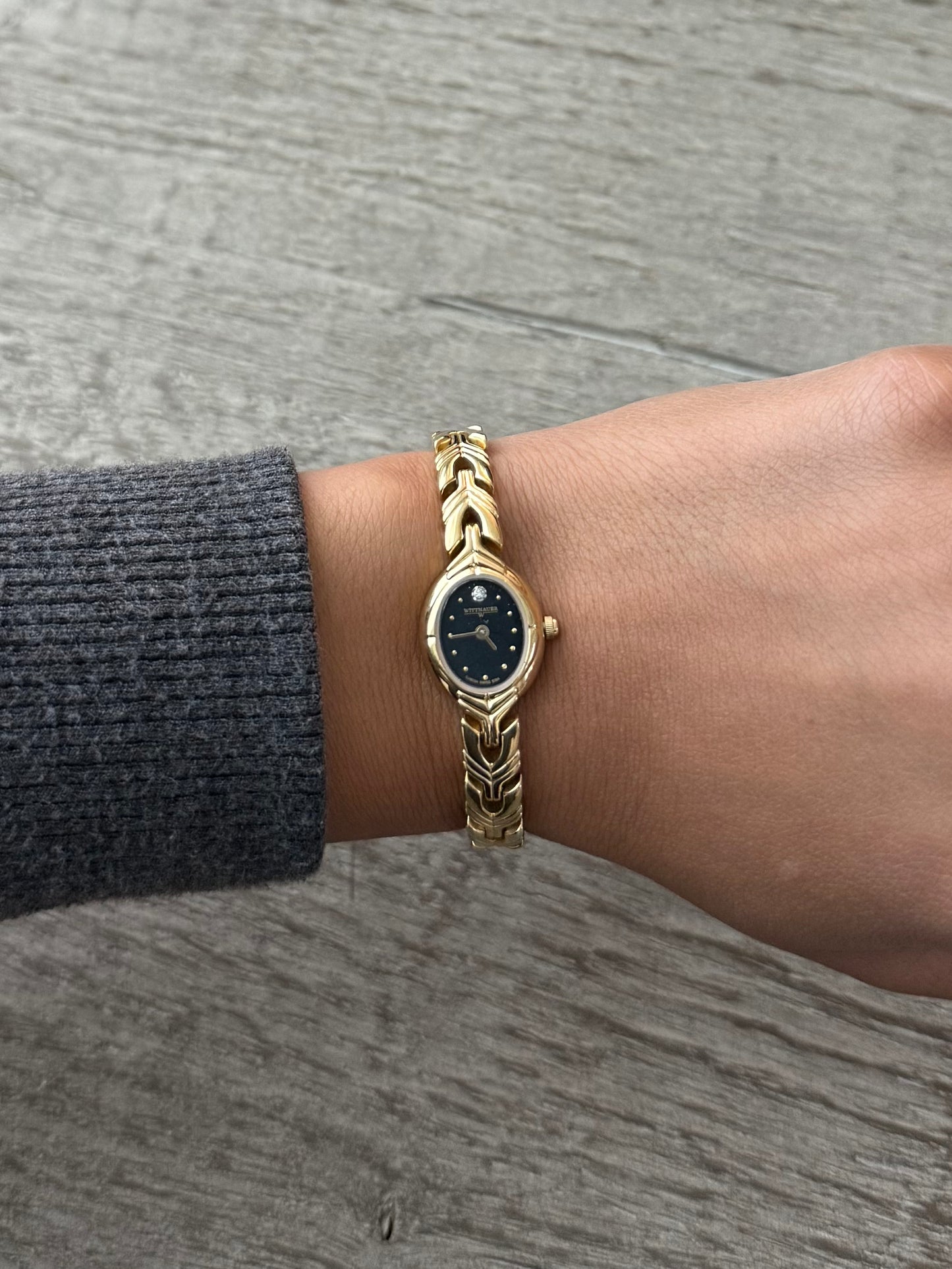 Dainty Wittnauer Watch with Small Dark Dial