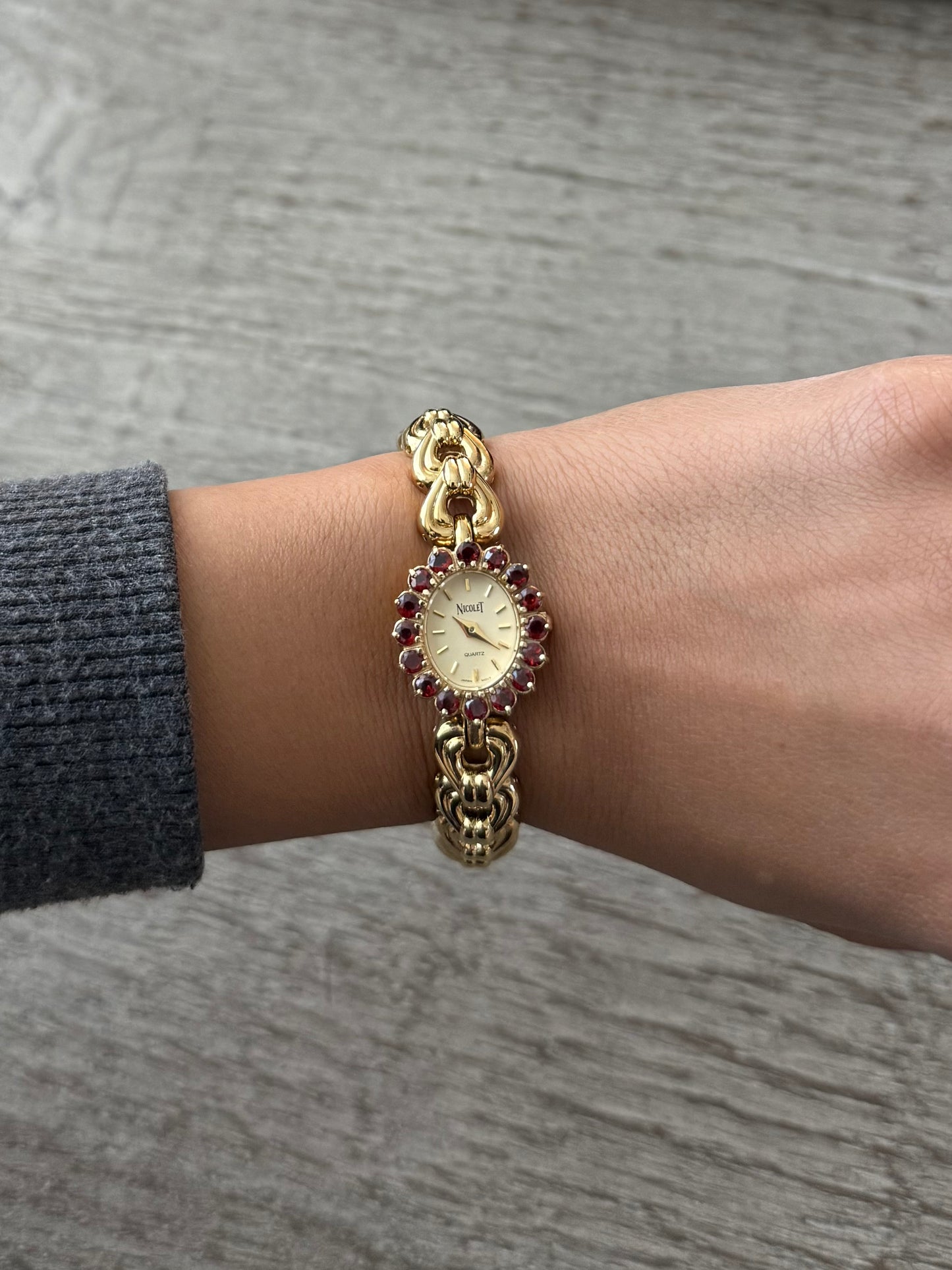 Nicolet Genuine Tourmaline Watch