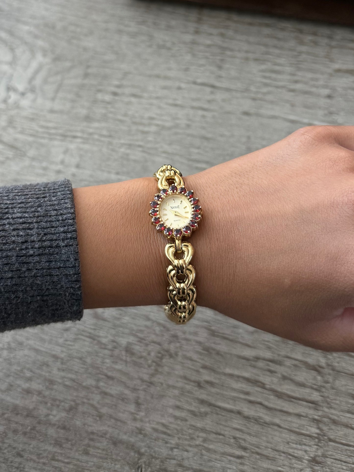 Nicolet Genuine Tourmaline Watch