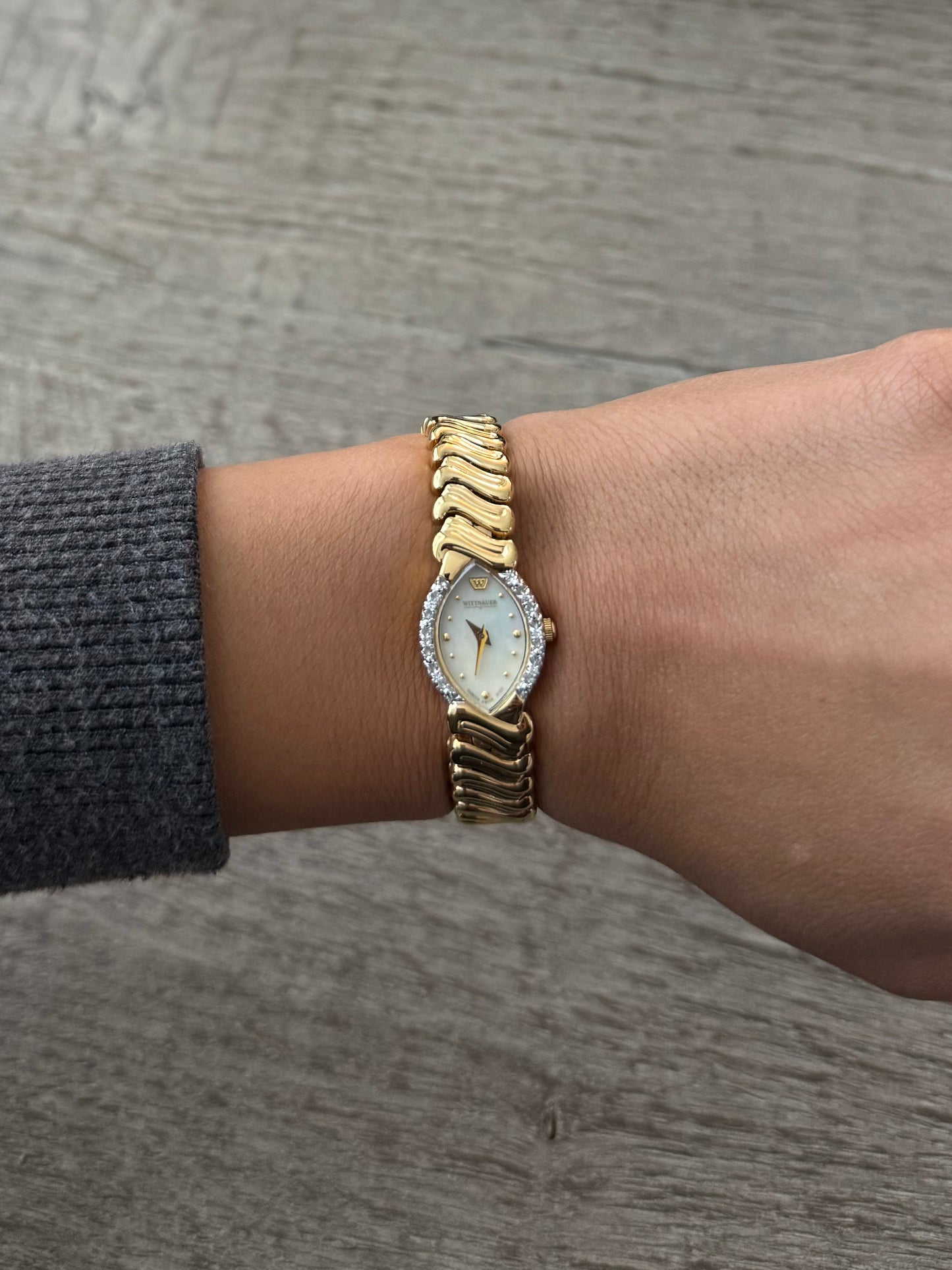 Wittnauer Vintage Swiss Watch with Diamond Bezel