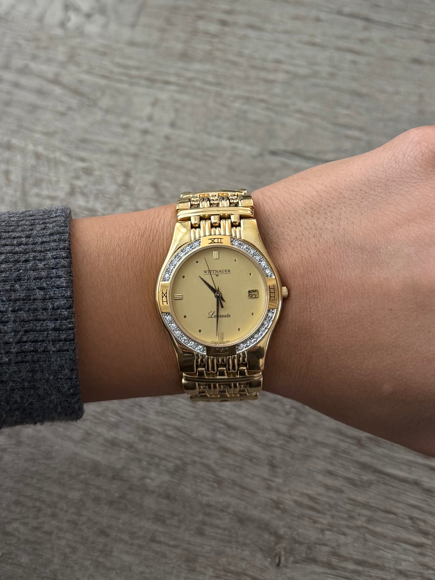 Wittnauer Laureate Genuine Diamonds Bezel Watch