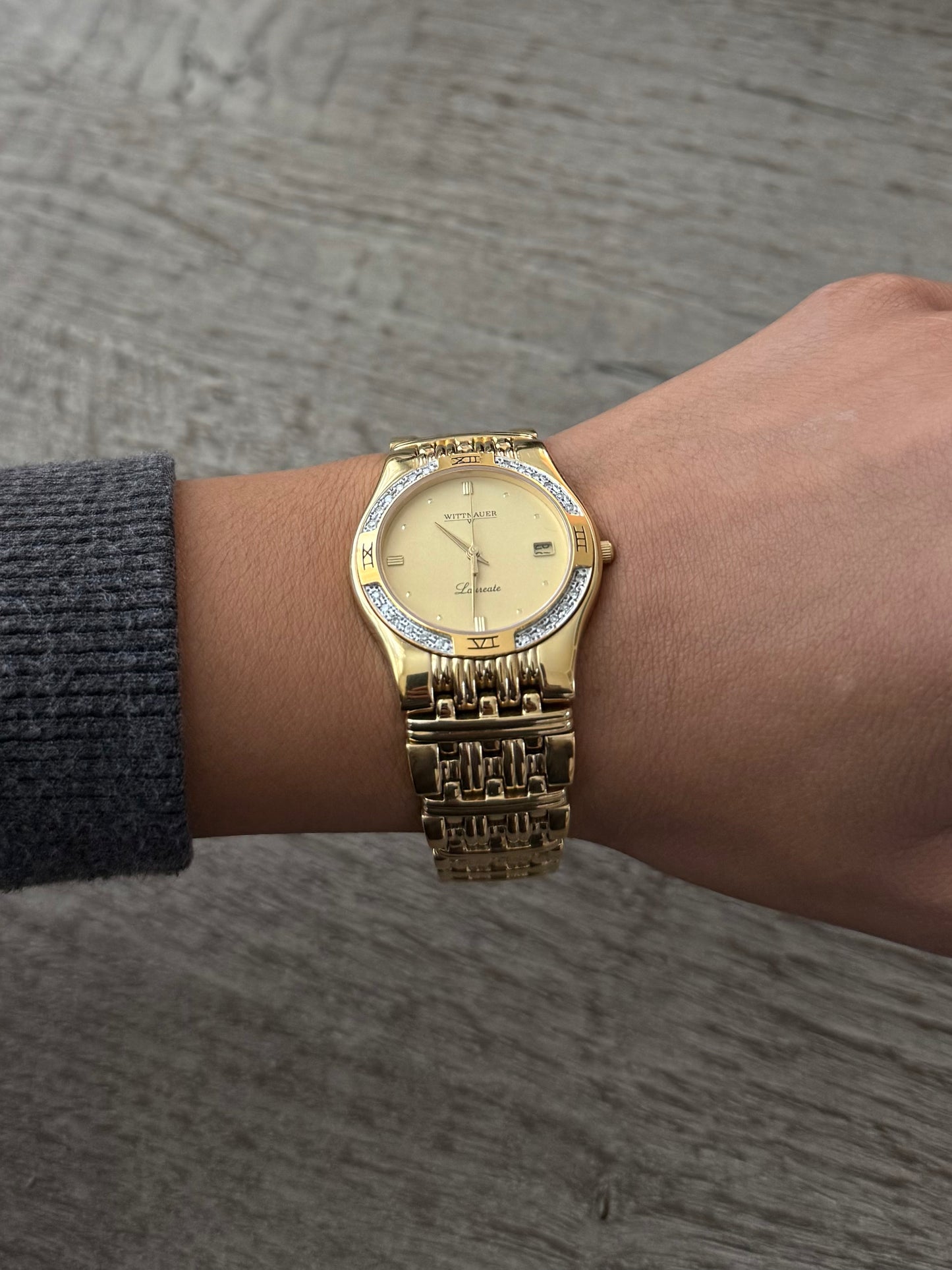 Wittnauer Laureate Genuine Diamonds Bezel Watch